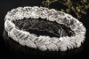 Armband mit Diamanten in 750er Weißgold Detailverliebtes Gliederarmband 