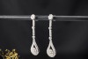 Lange Tropfen Ohrringe Ohrhänger Ohrstecker Diamanten in 750er Weißgold 