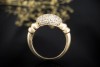 Herz Ring in mit Diamanten Brillanten Pavé Feine Handarbeit in Gelbgold 