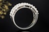 Ring Breiter Bandring mit Diamanten handgefertigt in 750er Weißgold 