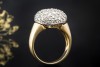 Herz Ring mit Diamanten Goldschmiedearbeit in 750er Gelbgold Weißgold 