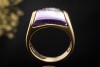 BVLGARI Ring mit Amethyst Bulgari Tronchetto massiv in Gelbgold 750 