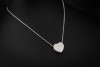 Al Coro Herz Collier Kette mit Anhänger mit Diamanten in 750er Weißgold 