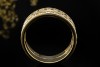 Bandring Ring mit 2 Reihen Diamanten Handarbeit in 750er Gelbgold Gr. 59 