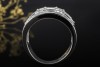 Breiter Herz Bandring mit Diamanten durchbrochen in 950er Platin Arbeit 