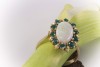 Kreatives Ringdesign Ring mit Opal und Smaragd in 585er Gold 