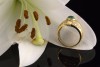 Smaragd Ring mit Diamanten Brillanten in 750er Gelbgold 