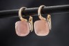 Pomellato Ohrringe Ohrstecker Nudo Classic mit Rosenquarz in 750er Gold 