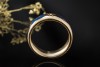 Wellendorff Vintage Ring mit blauer Emaille und Diamant in Gelbgold 750 
