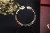 Cartier Ring C de Cartier Doppel C mit Diamanten in 750er Gold Tricolor 