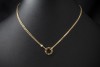 Cartier Love Collier Kette mit Anhänger 2 Diamanten in 750er Gelbgold 