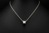 BVLGARI B.zero1 Collier Halskette mit rundem Anhänger in 750er Weißgold 