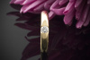 Cartier Ellipse Solitär Ring 1 Diamant Brillant 0,25 Ct. in Gelbgold 750 