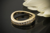 Schwungvoller Halb Memoire Ring mit 0,45 CT Brillanten in 750er Gelbgold 