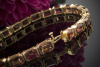 Rubellit Armband Emerald Cut in 750er Gelbgold 22,5 cm 