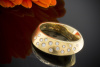 Ring mit Diamanten seitliches Feuer in 750er Gelbgold Goldschmiedearbeit 