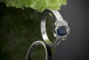 Beeindruckender 950er Platin Saphir Ring mit Brillanten & Carre Diamanten 