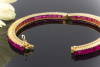 Rubin Armreif 6 Carat Rubine Ruby Bracelet Feine 750er Gold Goldschmiedearbeit 