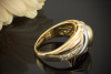 Besonderer Bulgari Ring BVLGARI mit Top Brillanten in 750er Gold Tricolor 