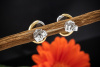Ohrstecker Ohrringe Bicolor Goldschmiedearbeit mit Brillanten in Gold 750 