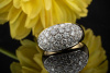 Feuriger BrillantRing Ring mit Top Brillanten leicht erhaben in Gold 750 