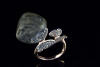 Tier Motiv Ring Schmetterling in 750er Rotgold mit farbigen Diamanten 