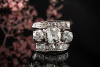 Klassischer Diamant Ring mit Altschliff Diamanten 2,3 Ct in Weißgold 750 