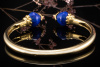 Fred Paris Armreif Armspange mit Lapislazuli und Rubin in 750er Gelbgold 