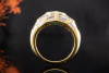 Smaragd Ring mit Baguette Diamanten in 750er Gelbgold Goldschmiedearbeit 