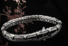 Armband mit Diamanten in Weißgold 750 Arbeit Brillant- Baguette-Schliff 