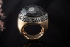 Pomellato Ring Victoria Gagat Jet und Schwarze Diamanten in Roségold 750 