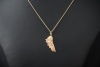 SÉVIGNÉ Flügel Anhänger mit Diamant Federn 37 mm lang in 750er Roségold 