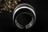 Al Coro Ring Offene Ringschiene mit braunen Diamanten in 750er Weißgold 