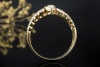 Ring Diamant Tropfen und Brillanten Detailverliebte Gelbgold Handarbeit 