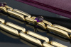 Designer Schmuckset Collier Kette Armband MASSIV 750 Gelbgold Brillanten Amethyste 