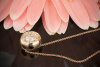 Modernes Collier mit Diamanten 0,66 Ct. Kette mit Anhänger 750er Rotgold 