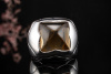 Bulgari BVLGARI Pyramid Ring mit 3 Carat Citrin Massiv 750er Weißgold 53 