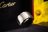 Cartier Ring Tank Francaise Breites Modell Massiv in 750er Weißgold OVP 