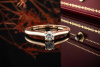 Cartier Solitär Ring 1895 mit 1 Diamant 0,30 Ct in Roségold Rotgold 750 