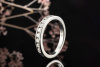 Tiffany Setting Ring Ehering Halbmemoire Halbkreis Diamanten 3 mm Platin 