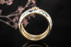 Wellendorff Ring Bordure mit Diamant Emaille Blau Grün 750er Gelbgold 57 