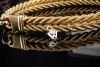 Wellendorff Armband Seidenkordel doppelt Diamanten in 750er Gelbgold OVP 