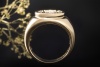 BVLGARI Ring mit Onyx Schwarz in Siegelring Massiv 750er Gelbgold Unisex 