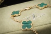 Van Cleef & Arpels Armband Vintage Alhambra Malachit Gelbgold Full Set 