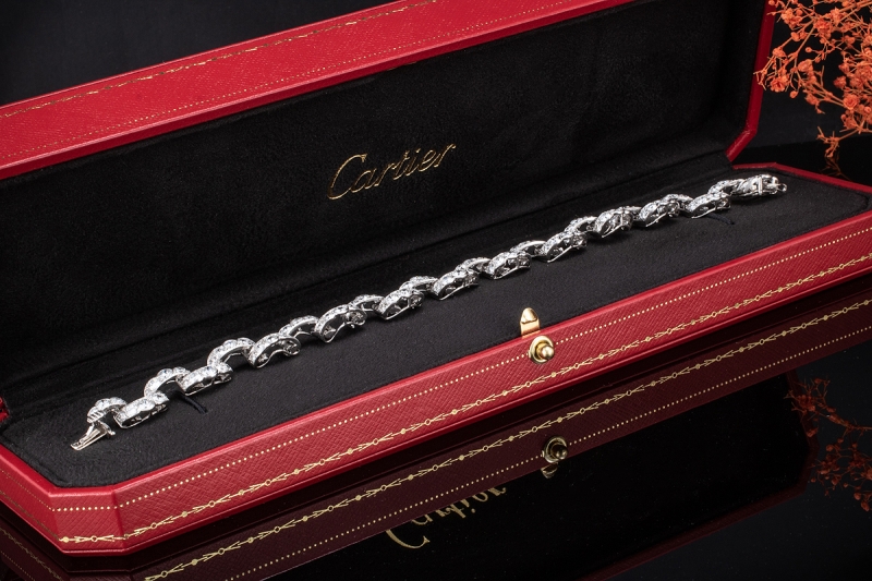 Cartier Paris Vintage Armband mit 16,80 Carat Diamanten in Weißgold 750