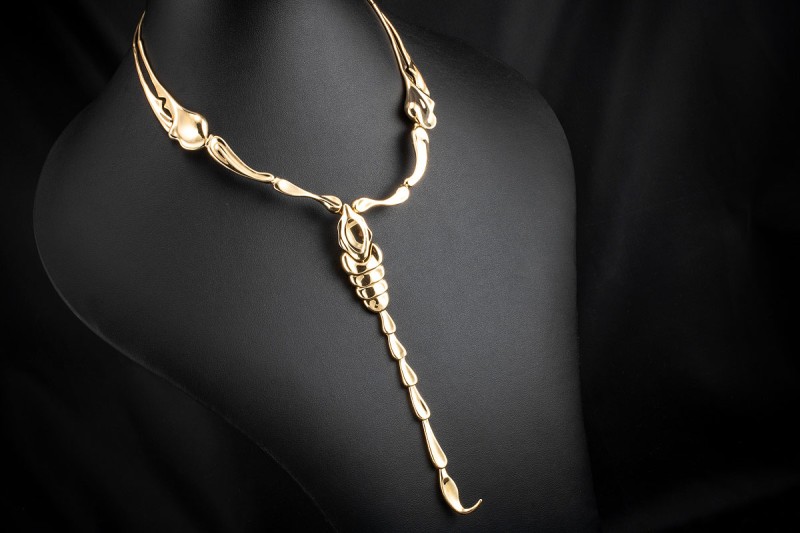 Tiffany Collier Kette Skorpion Elsa Peretti Scorpion 2in1 750er Gelbgold 