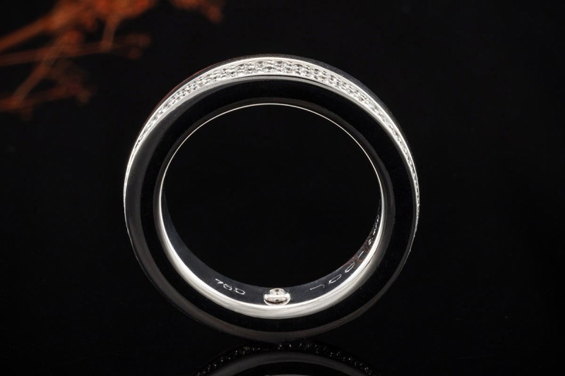 noor - feel the diamond Ring Modern Diamanten rundum in 750er Weißgold 