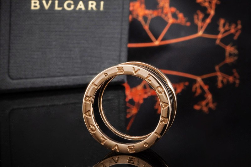 BVLGARI B.zero1 4-Band Ring Schwarze Keramik Roségold OVP 56 Bulgari 