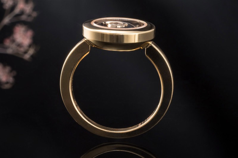Chopard Ring Happy Spirit mit 1 Diamant Modell Roségold mit Weißgold 750 