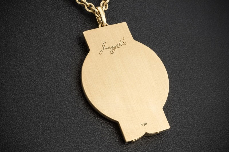 Jazychic Fische Sternzeichen Anhänger Tsavorit Aquamarin Diamanten Gold 